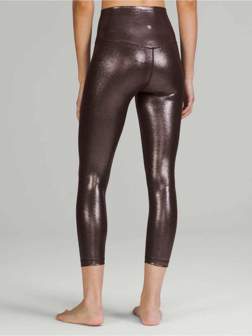 Lululemon Align High Rise Crop 21" Shiny Copper Leggings Size